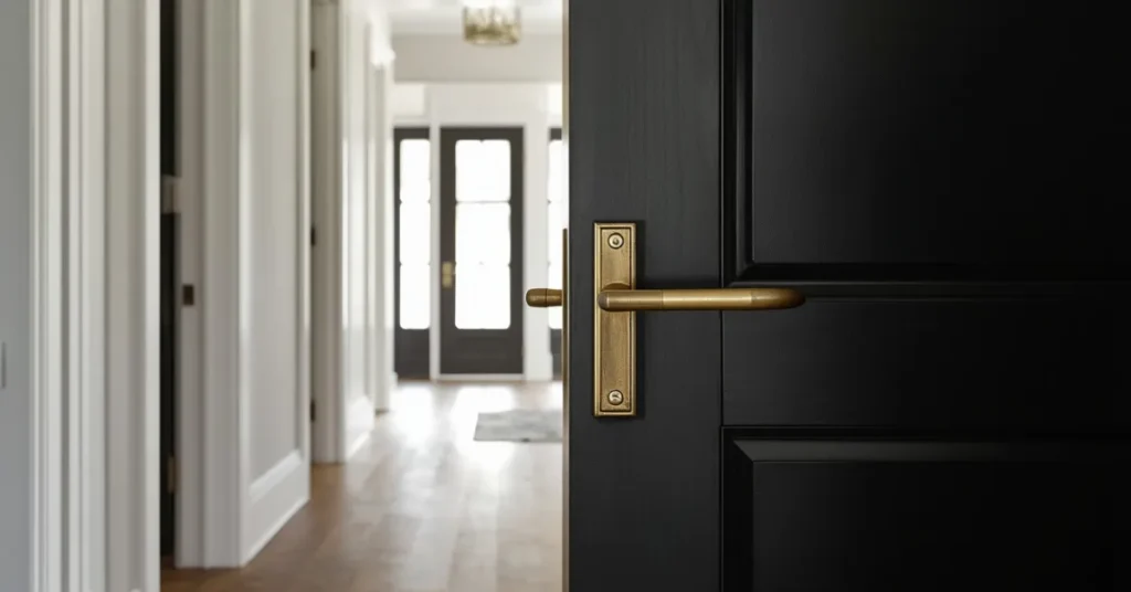 Bold Black Front Door (Interior Side)