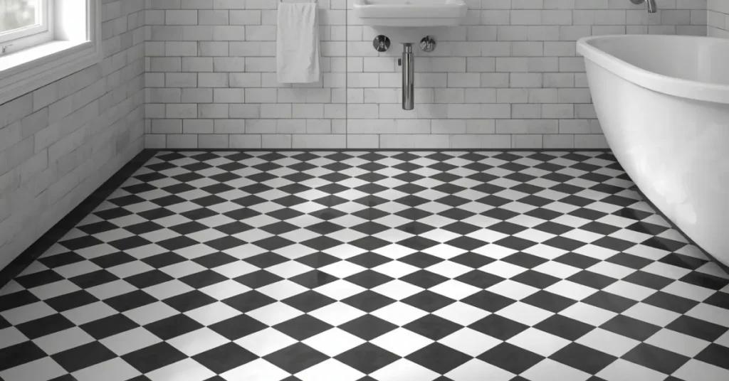 Checkerboard Tile Floor