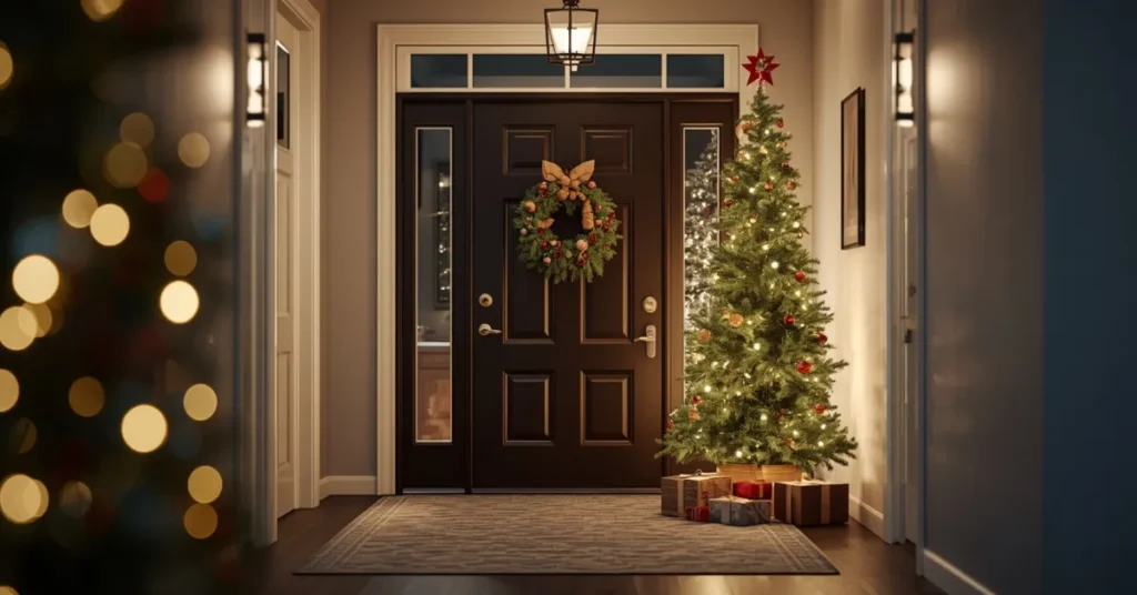 Christmas Entryway with a Statement Tree