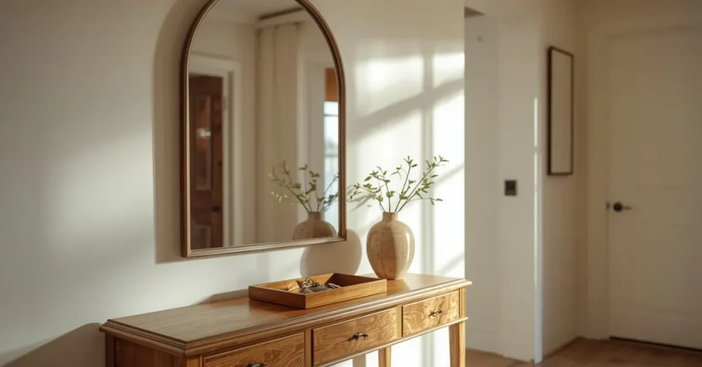Classic Console Table with a Statement Mirror