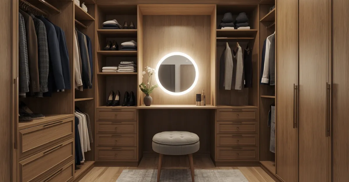Closet with a Built-In Vanity
