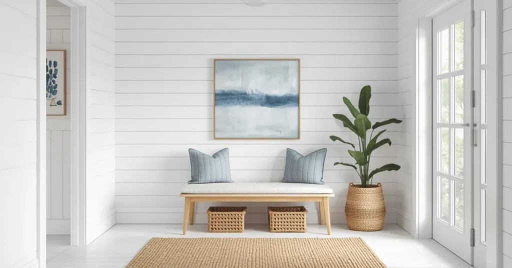 Coastal Entryway with Light, Airy Colors