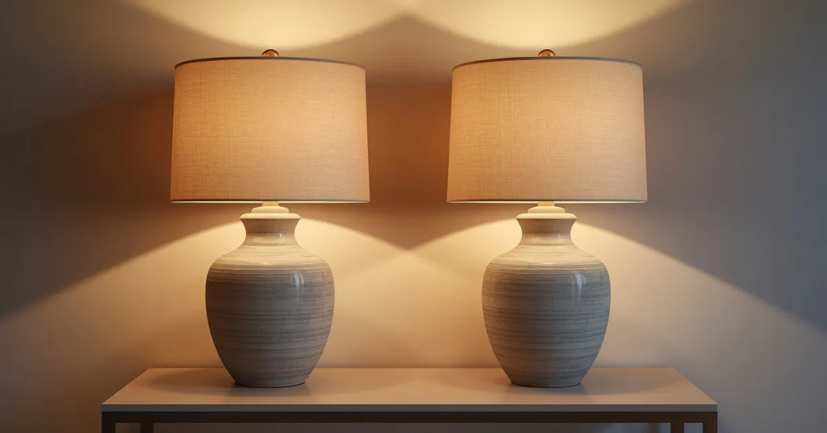 Console Table Lamp Duo