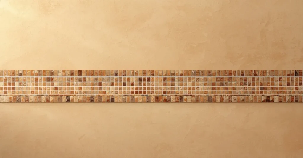Cozy Earth-Tone Mosaic Border