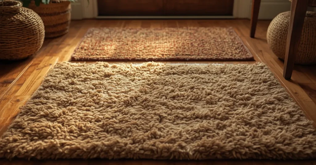 Cozy Entryway with Layered Rugs
