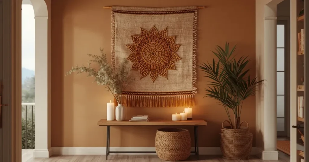 Cozy Layered Textile Wall