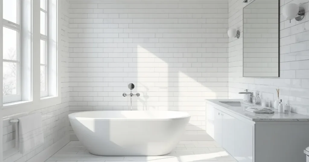 Crisp All-White Bathroom