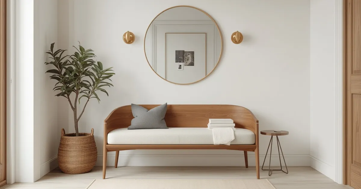 Curved Bench for a Soft, Modern Look