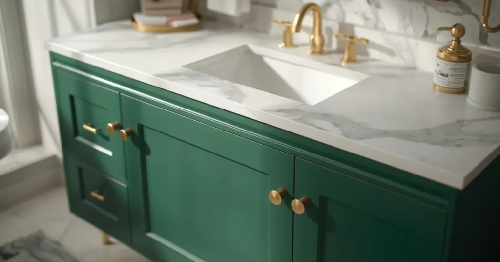 Deep Emerald Green Vanity