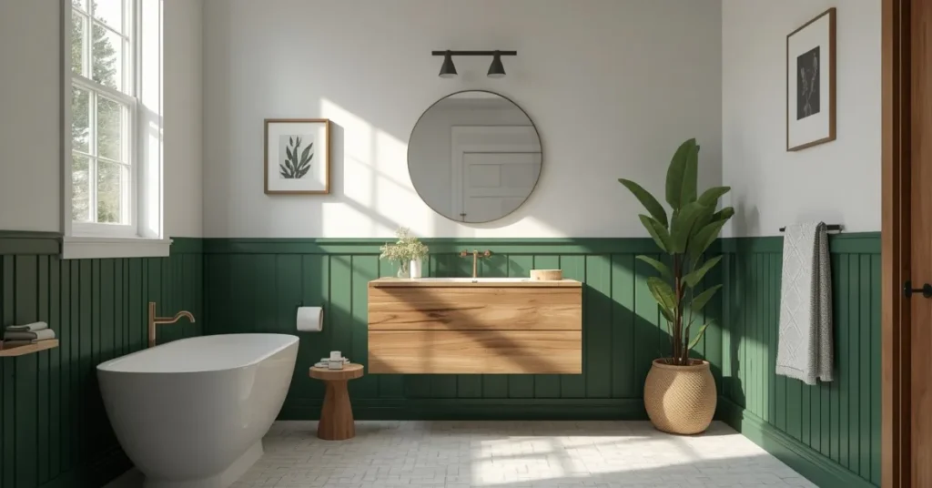 Deep Forest Green Bathroom
