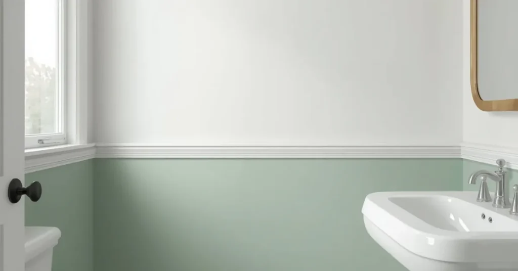 DIY-Friendly Two-Tone Bathroom