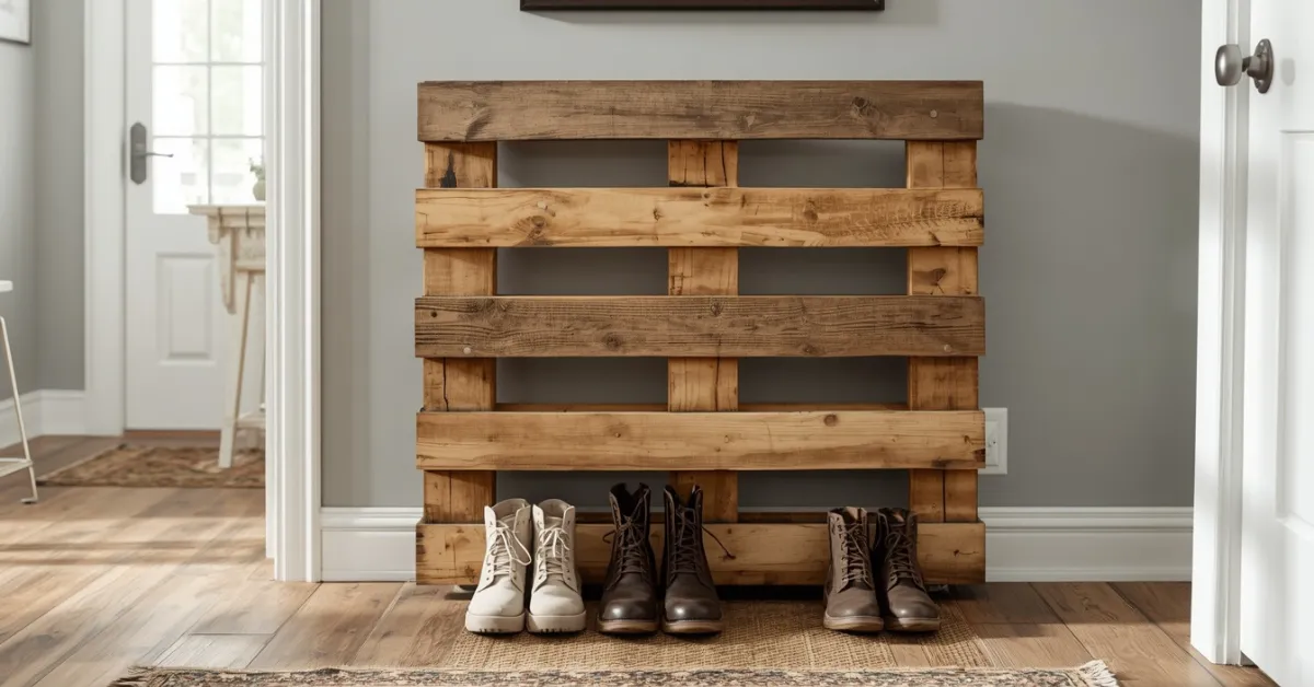 DIY Pallet Shoe Rack