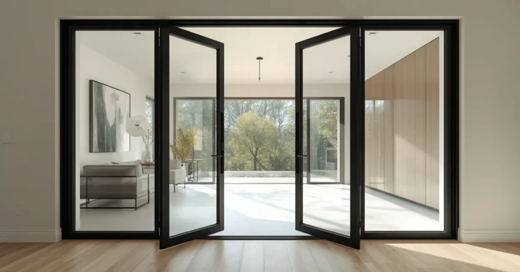Double Doors for an Open Concept Entry