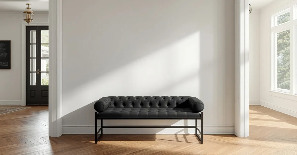 Dramatic Black Bench for a Bold Statement