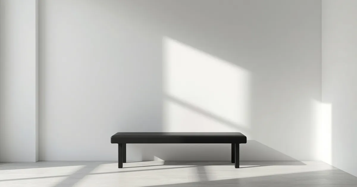 Dramatic Black Bench