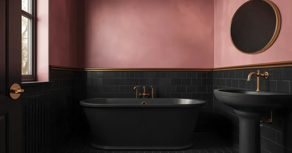 Dramatic Black, Pink, and Gold Combo
