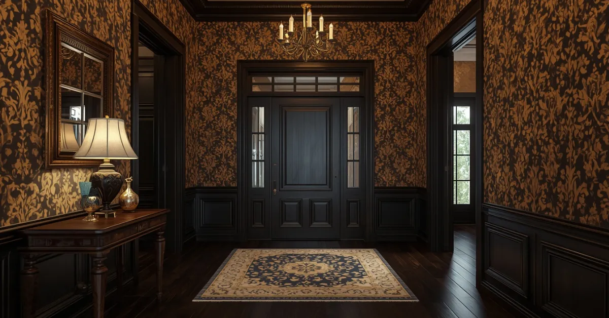 Dramatic Damask for a Formal Entrance