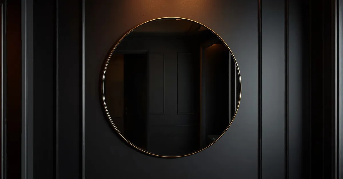 Dramatic Smoked Glass Mirror