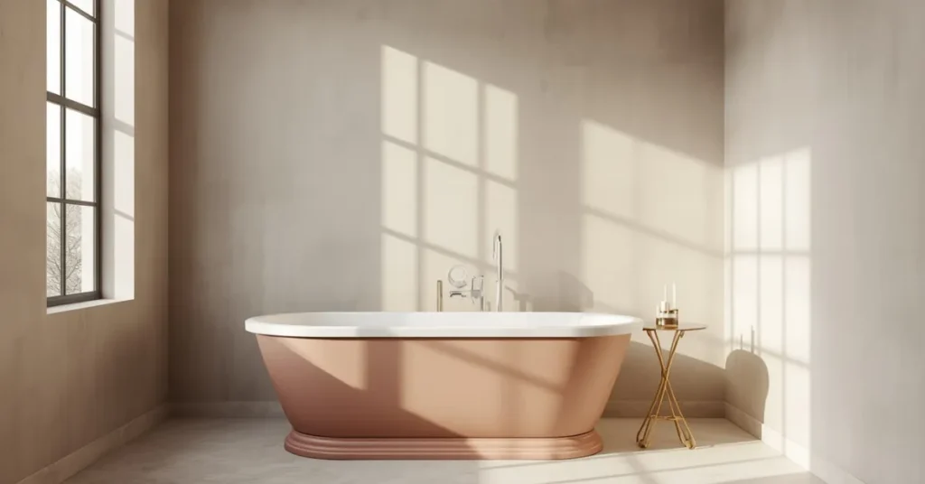 Dusty Rose Freestanding Tub