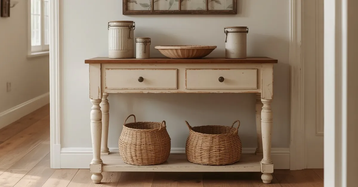 Farmhouse Table with Turned Legs