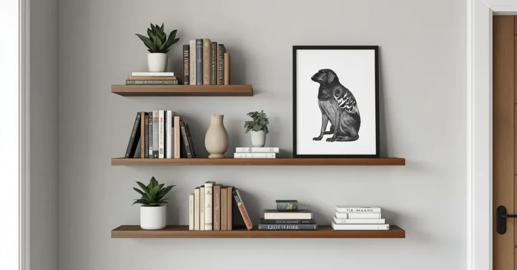 Floating Shelves for Display and Storage