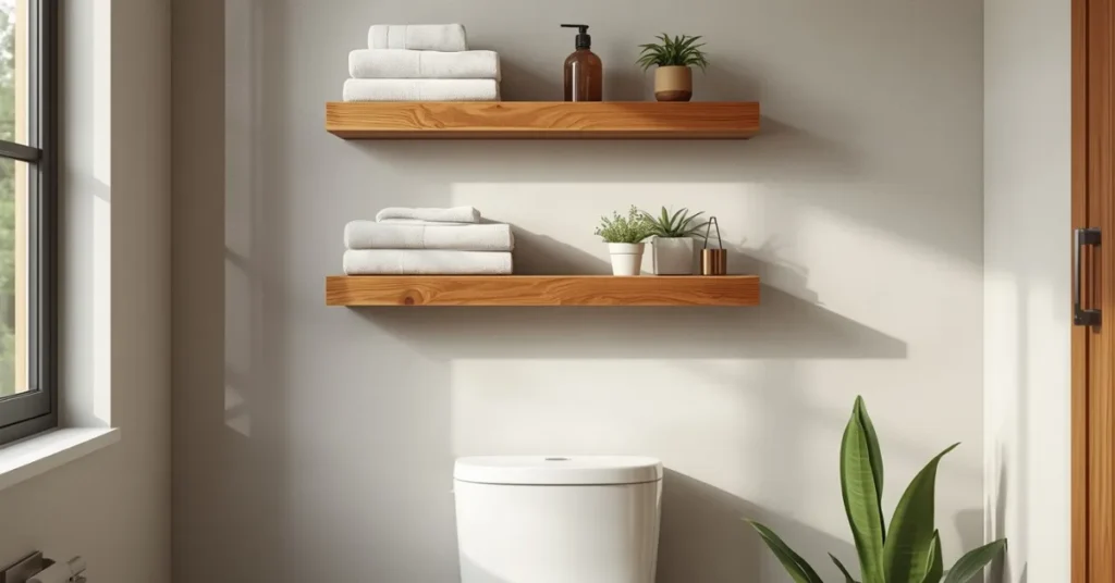Floating Shelves for Open Storage