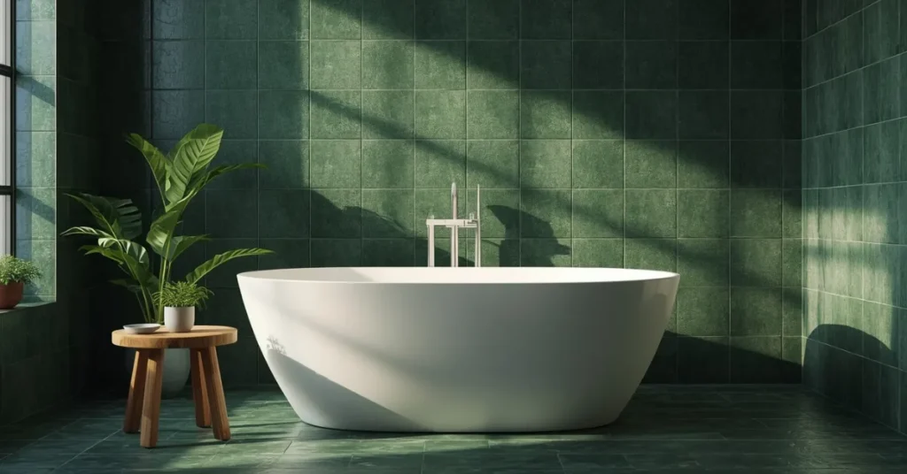 Forest Green Bathtub Surround