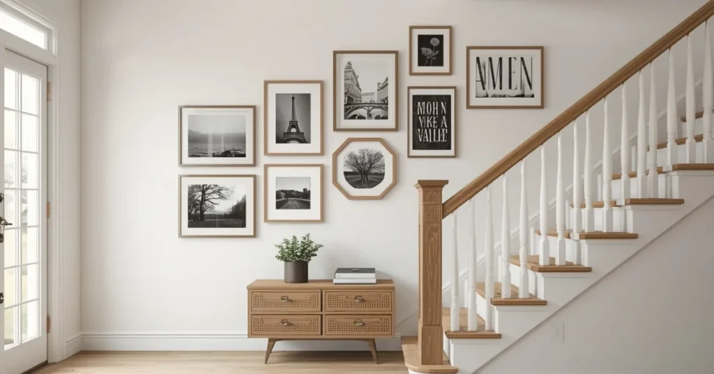 Gallery Wall Split Level Entryway