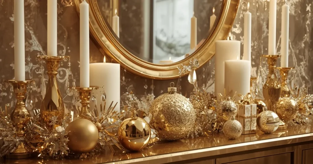 Glam Christmas Entryway