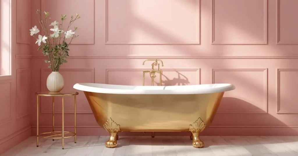 Gold Vintage Clawfoot Tub