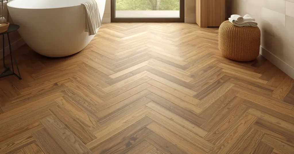 Herringbone Wood-Look Tile