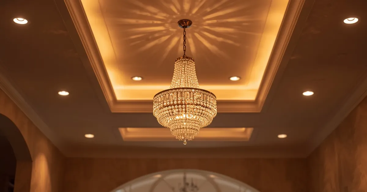 Layered Lighting with a Mini Chandelier
