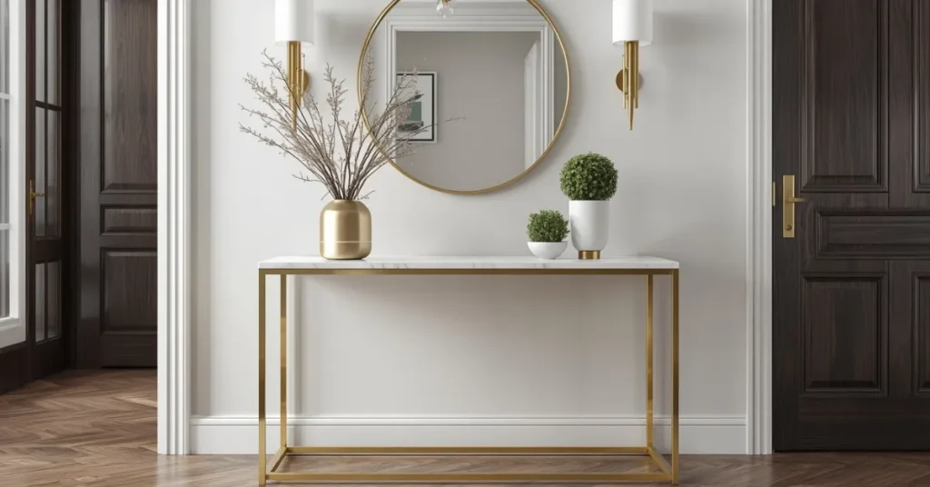 Marble Console Table Entryway