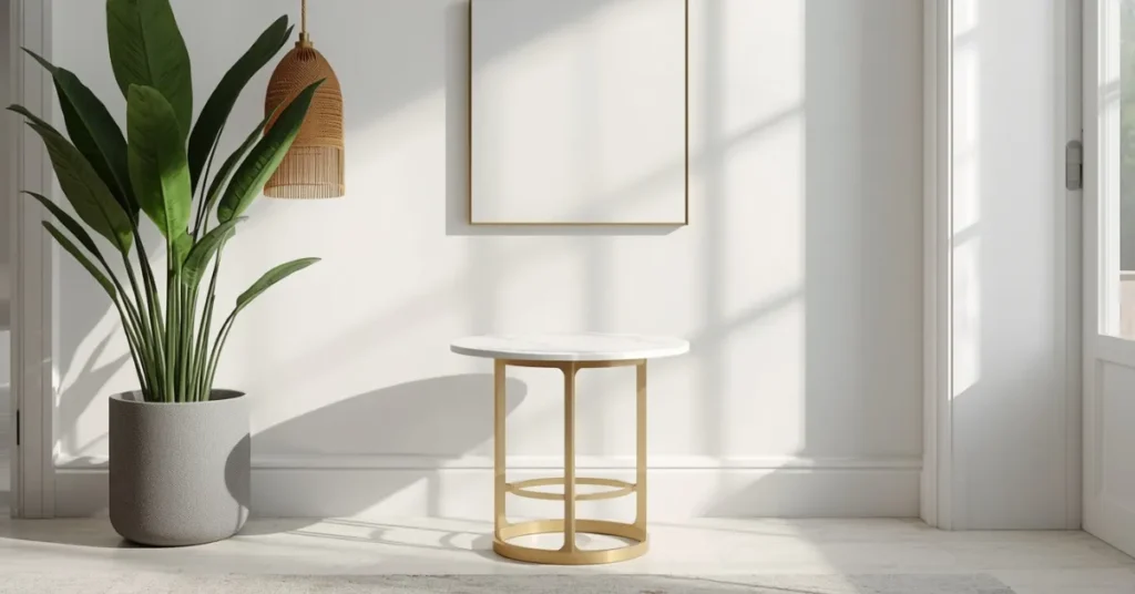 Marble-Top Accent Table