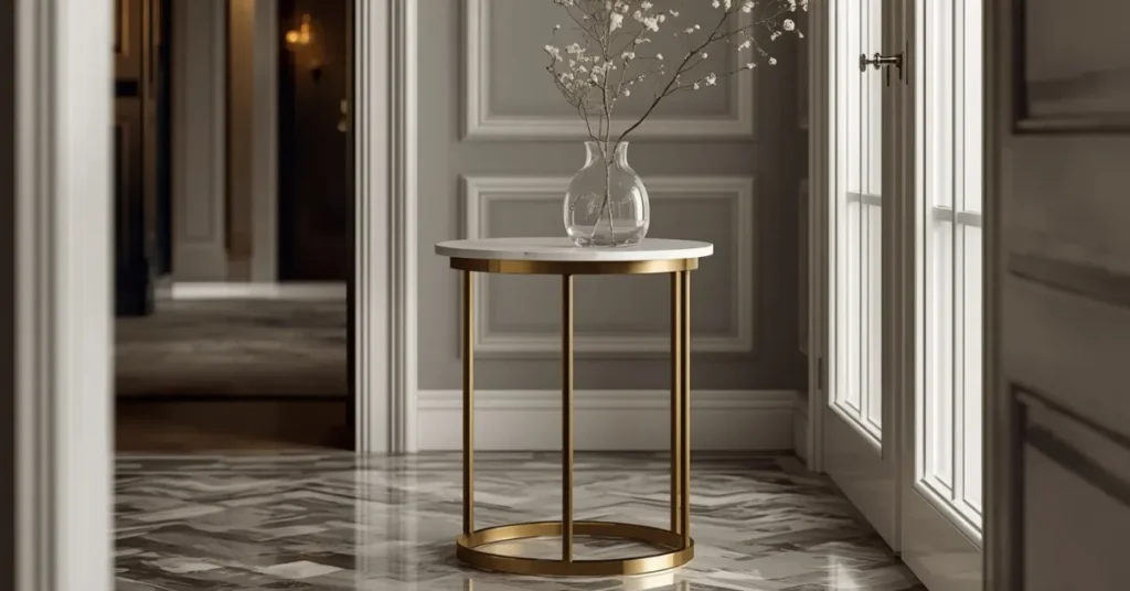 Marble Top Accent Table