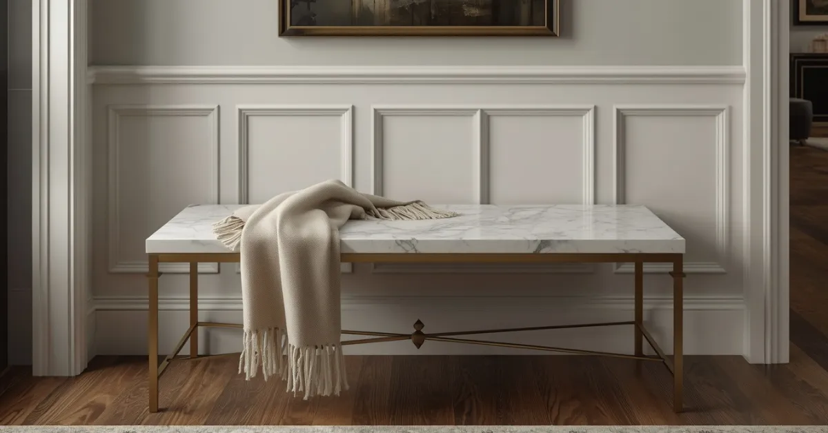 Marble-Top Bench for an Elegant Entry