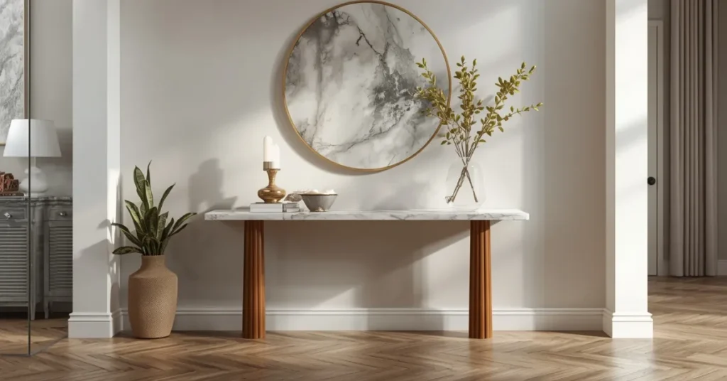 Marble-Top Entry Table