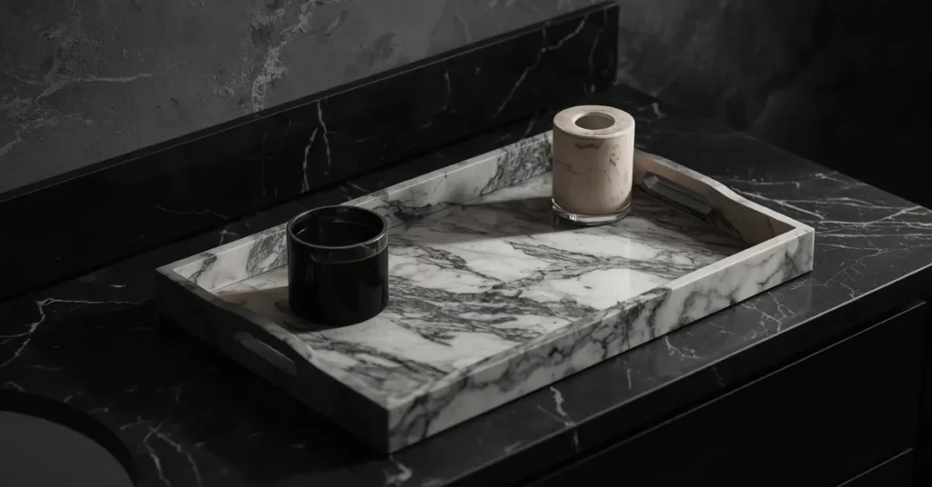 Marble Tray for a Dramatic Touch