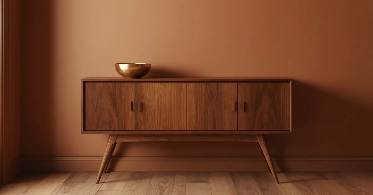 Mid-Century Modern Table with Tapered Legs