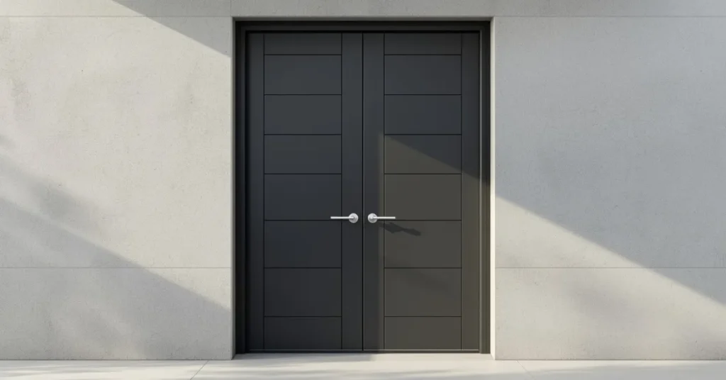 Minimalist Double Doors for a Small Entryway