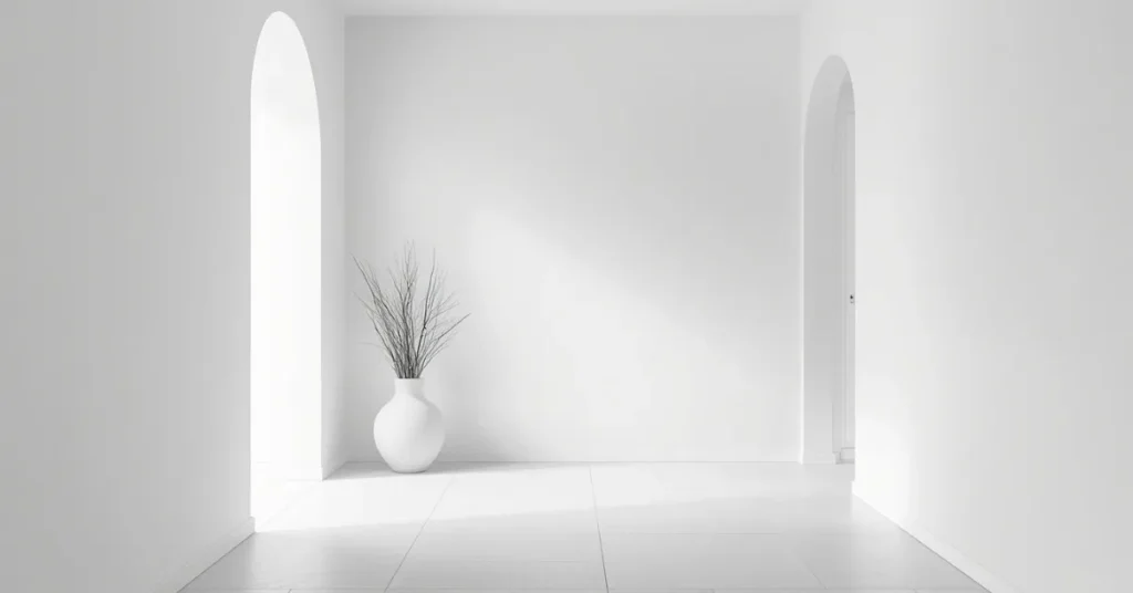 Minimalist White Entry
