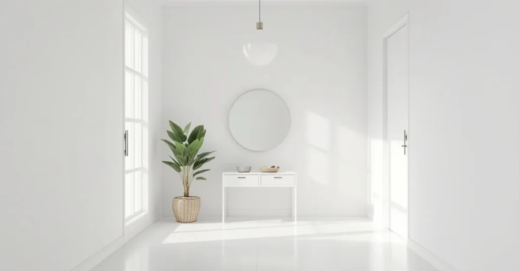 Minimalist White Entryway