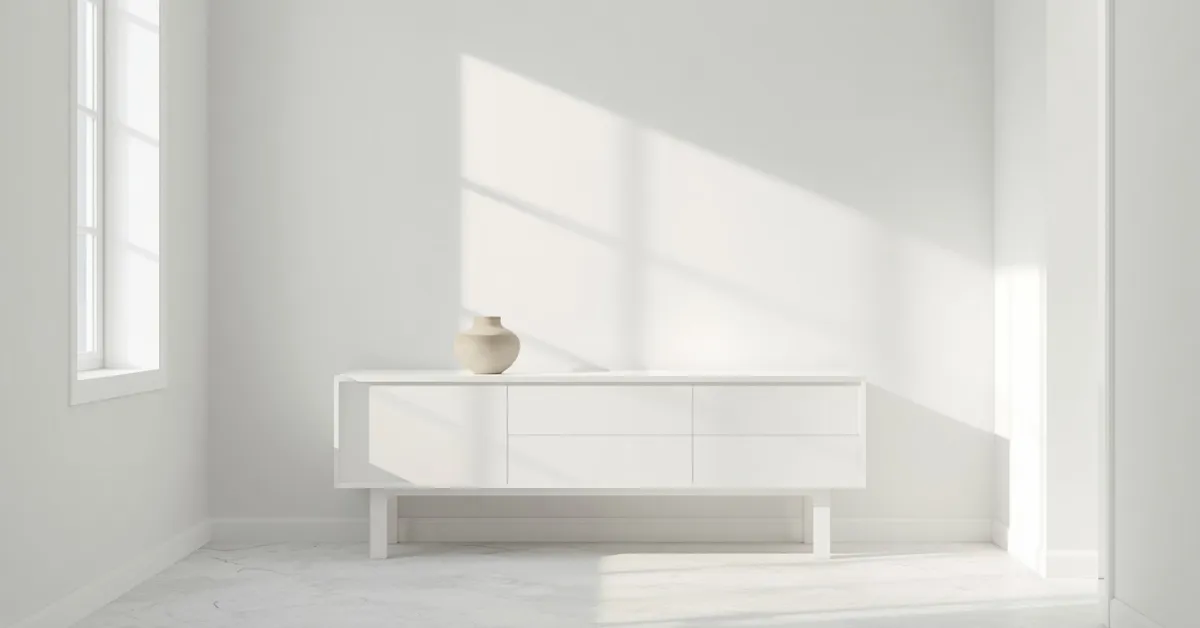 Minimalist White Entryway Table for a Clean Look