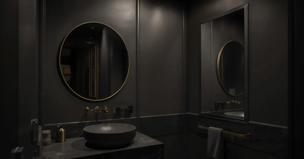 Moody Dark Bathroom