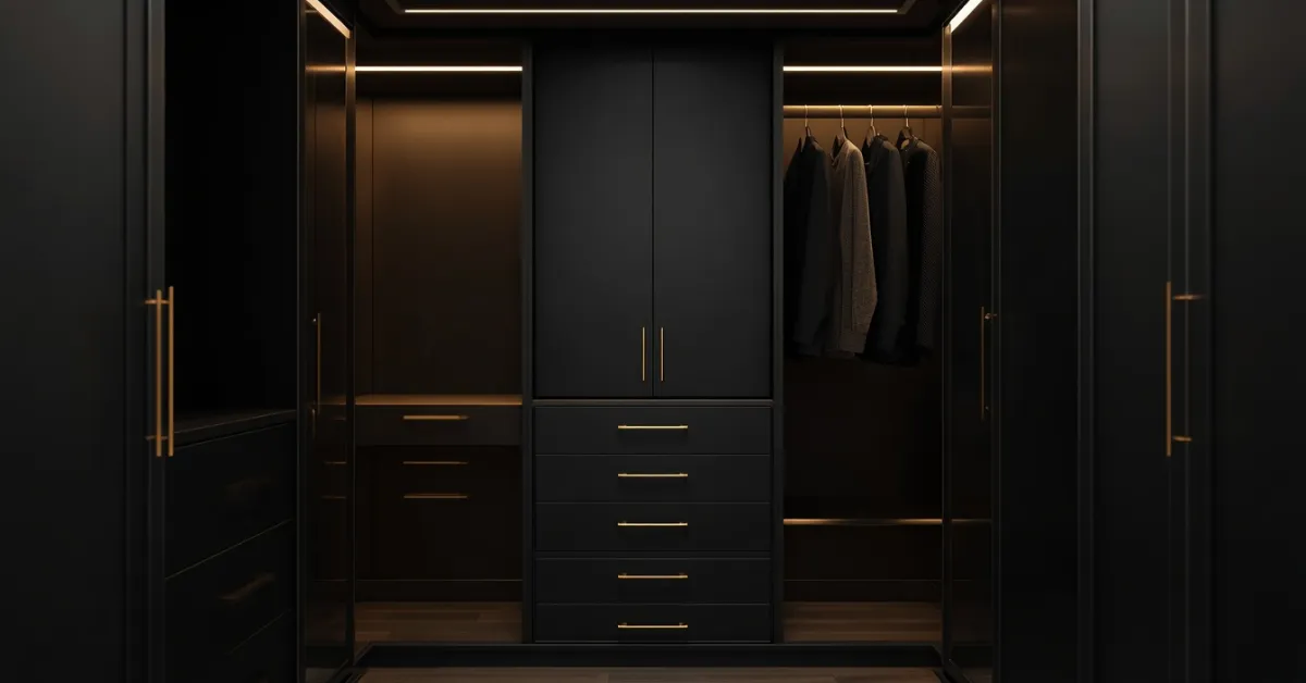 Moody Dark Closet Design