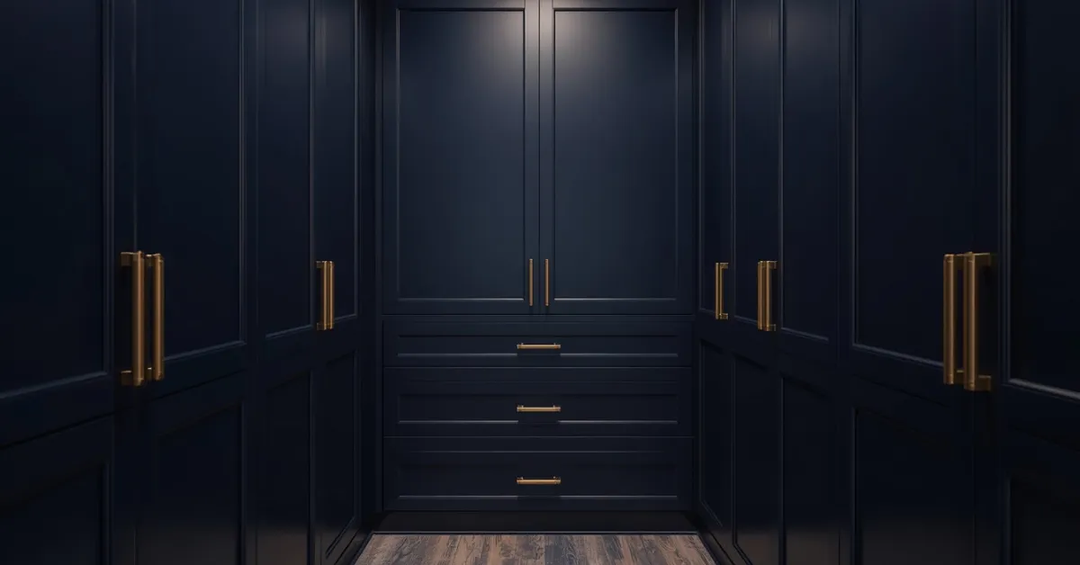 Moody Navy Blue Cabinetry