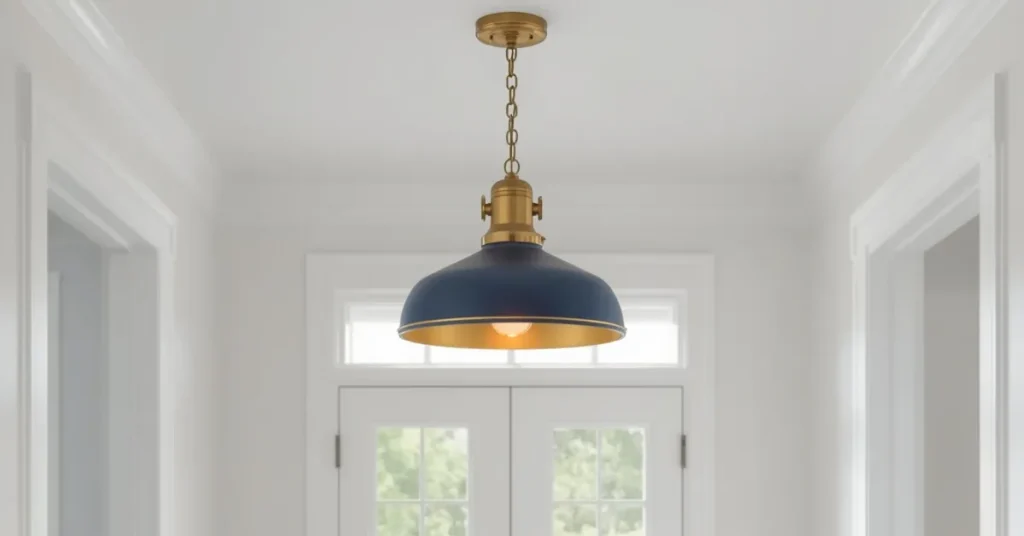 Navy and Gold Accent Lighting