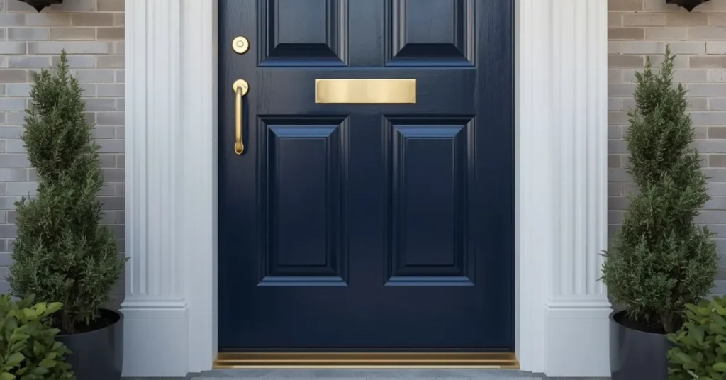 Navy Blue Door Accent