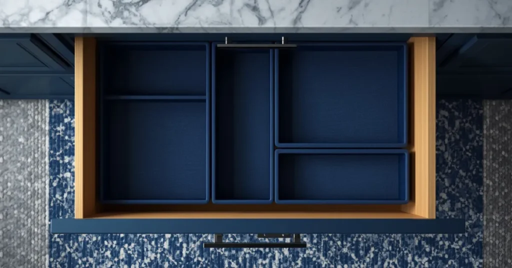 Navy Blue Drawer Organizers