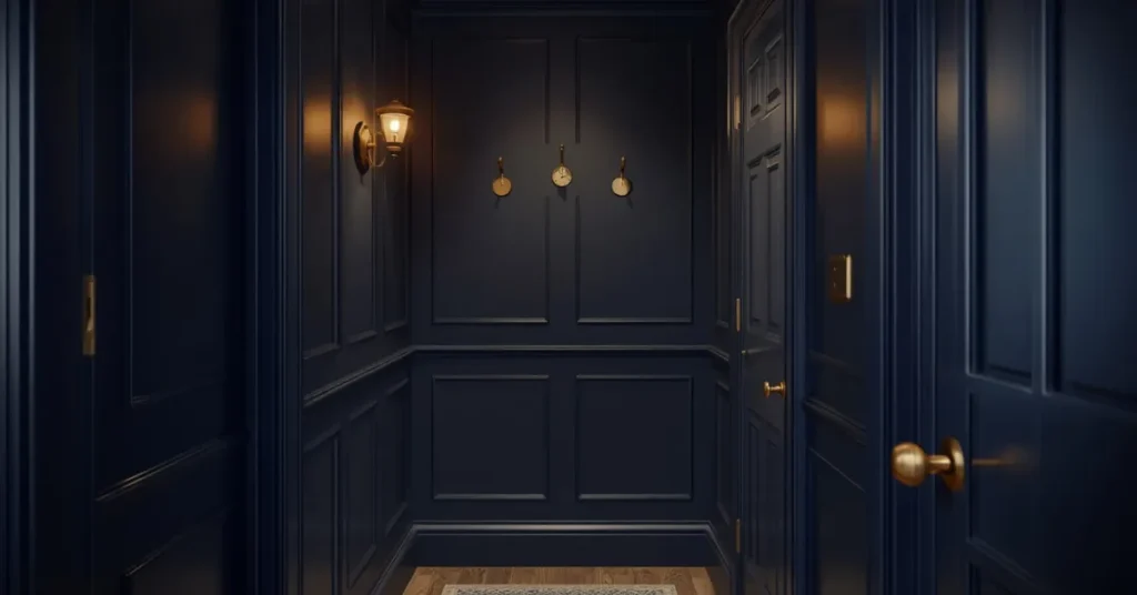 Navy Blue Walls for a Bold First Impression